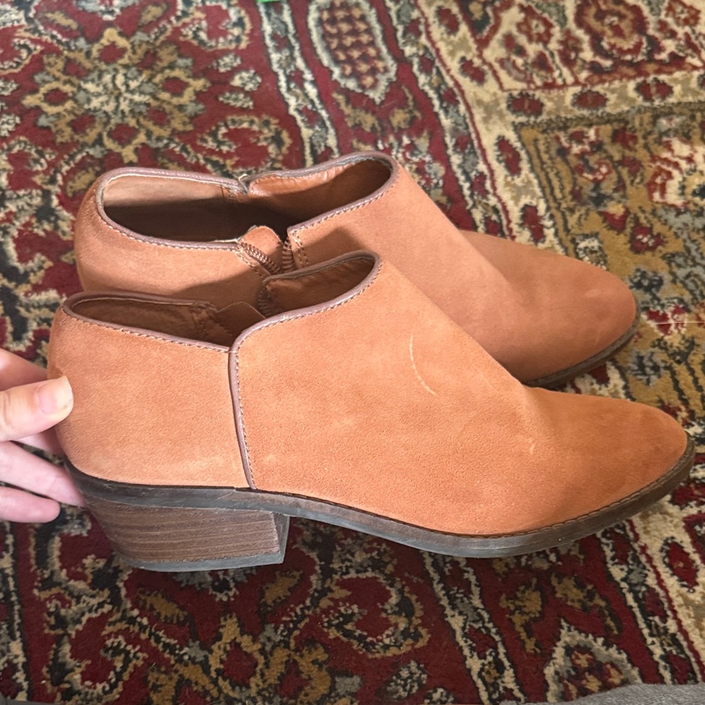 Women's Lucky Brand Burnt Orange Suede Ankle Boots